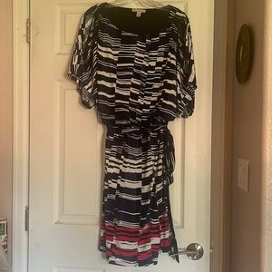 Super cute Christopher & banks cold Shoulder cobalt blue/black/white/pink dress